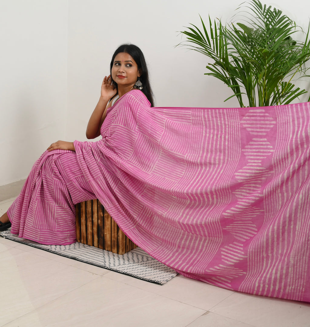 Mulmul Saree - Gulabi Nazar