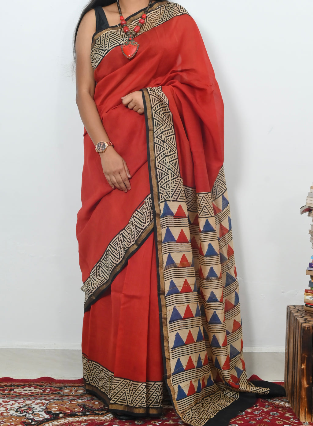 Chanderi Saree - Trikonika